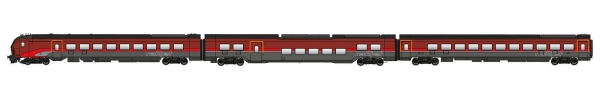 H0 A ÖBB Personenwagen Set 3x, mit Steuerwagen 4A, Ep.VI, R2, Lichtwechsel weiß/ rot, dig., Sound, etc.................................................................