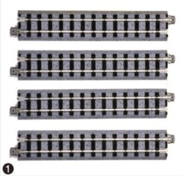 H0e Schmalspur Gleismaterial gerade L=124mm, etc................................................................................