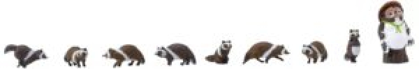 H0 Figuren Waschbären, etc............................................................................