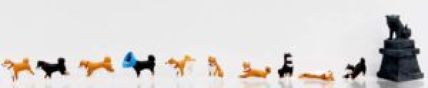 H0 Figuren Shiba Hunde, etc...................................................................................