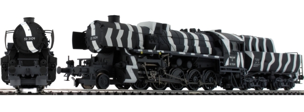 H0 D DB Dampflokomotive BR 52, Nr.52 3109, 1E, Ep.II, L=268mm, " Winter- Tarnanstrich ", etc.................