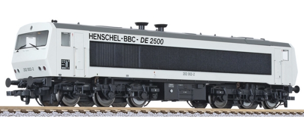 H0 D DB Diesellokomotive DE2500, 4A, Ep.IV, weiß, NEM 660, Kurzkupplung, LED weiß/ rot, Schwungmasse, etc...........................................................