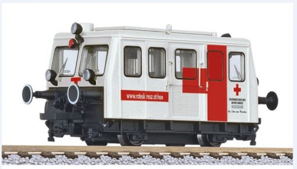 H0 A ÖBB Motordraisinen/ Motorbahnwagen, X 501.6113, L=61mm, 2A,  Ep.VI,  " Österreichisches Rotes Kreuz ", etc.....................