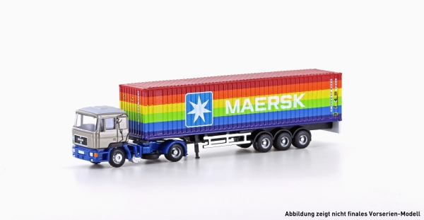 N H LKW MAN Container- Sattelzug, F90 , 2A, Ep.V, " MAERSK ".,etc.......................................................