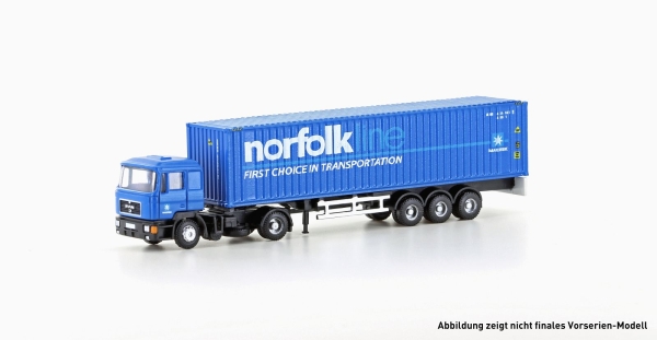 N H LKW MAN Container- Sattelzug, F90 , 2A, Ep.V, " NORFOLKLINE ".,etc......................................................