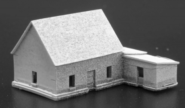 T Bahngebäude KS Bahnwärterhaus mit Stall 26x 23x 15mm, grau, etc.............................................................