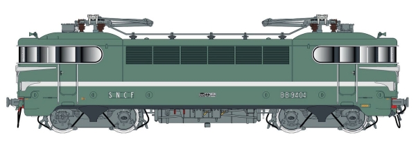 H0 F SNCF Elektrolokomotive BB 9404, 4A, Ep.IIIC, R=2 = 358mm, Lichtwechsel, etc.....................................................