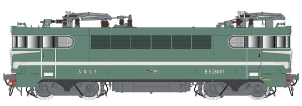 H0 F SNCF Elektrolokomotive Serie BB 26001, 4A, Ep.III D , R= 2, Lichtwechsel, Sound, etc........................................................................