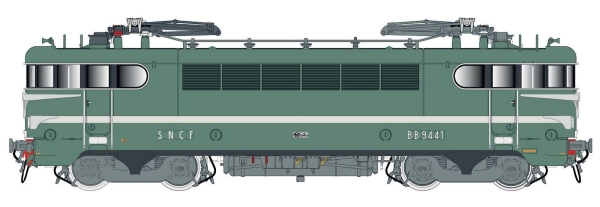 H0 F SNCF Elektrolokomotive Serie BB 9441, 4A, Ep.III D , R= 2= 358mm, Lichtwechsel, Sound, etc....................................................................