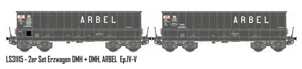 H0 F SNCF Erzwagen Set 2x, 4A, Ep.IV- V, ARBEL, etc.................................................................................................