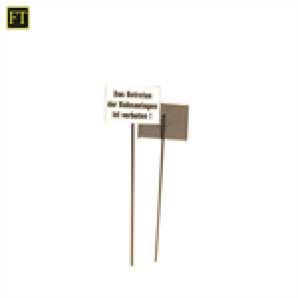 H0 Halling Ersatzteile Schilder Schilder " Betreten der Bahnanlagen verboten ", St.2x,rechteckig, weiß/ schwarz, etc..................