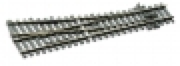 H0 Bahnausstattung Weiche, rechts, 185mm, R610mm, kleiner Radius, 12°, Herzstück leitend, Holzschwelle, Code 75