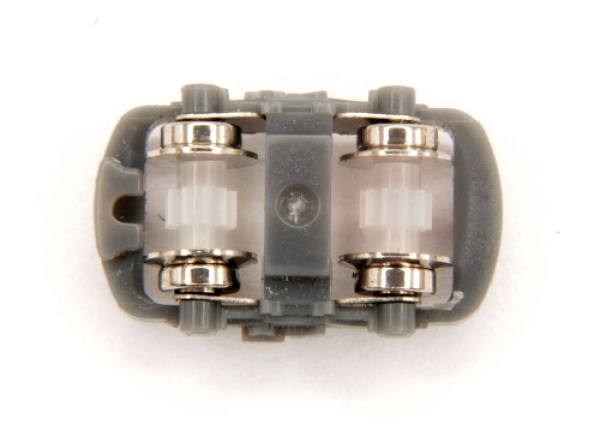 T Ersatzteile Drehgestell mit Antriebsachsen, grau, 10x 6x 4mm, Achsabstand 5mm, geschlossen, etc...............................................