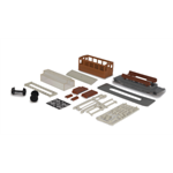 H0 Ersatzteile Halling Weißmodelle und Bausätze Oldtimer Neutral Triebwagen BS, Type A, Wiener, L= 105mm, Antrieb- ANT- VAR- H0- H0m- H0e, Teilesatz, unlackiert, unbedruckt, keine Bauanleitung, etc.....................