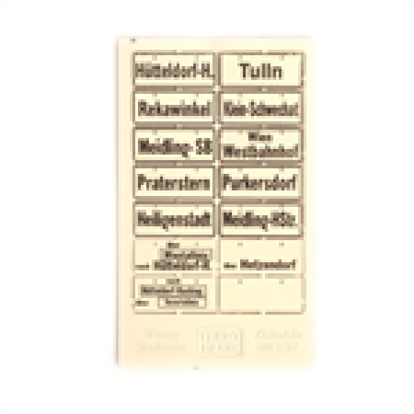 H0 Halling Tafeln Tafeln MS Stadtbahn- Zielschilder, St.14x, etc.............................