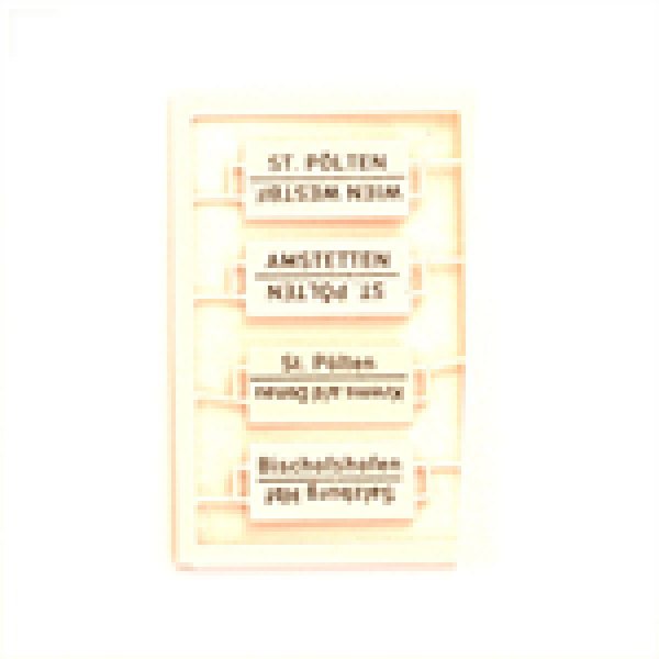 H0 Halling Tafeln Tafeln Zuglaufschilder " Westbahn ", Satz 1x 4St., etc........................