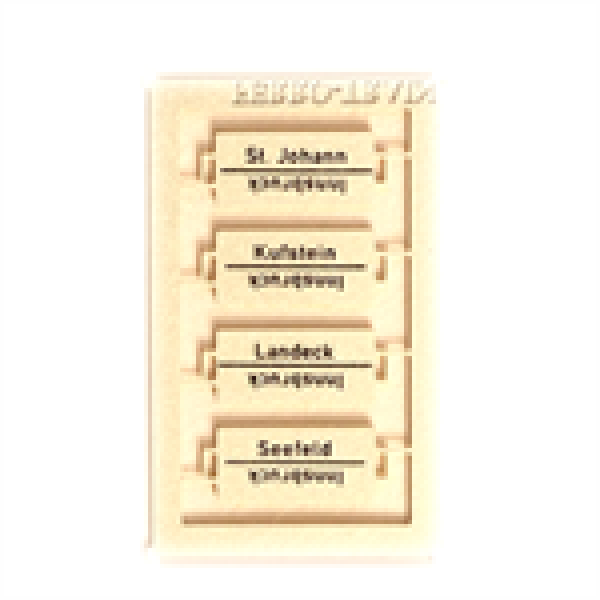 H0 Halling Tafeln Tafeln Zuglaufschilder " Innsbruck ", Satz 1x 4St., etc......................