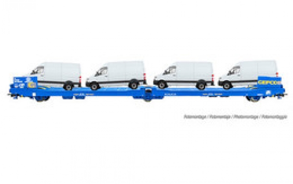 H0 F SNCF Autotransportwagen, bel., 3A, Ep.V- VI, blau, " GEFCO "