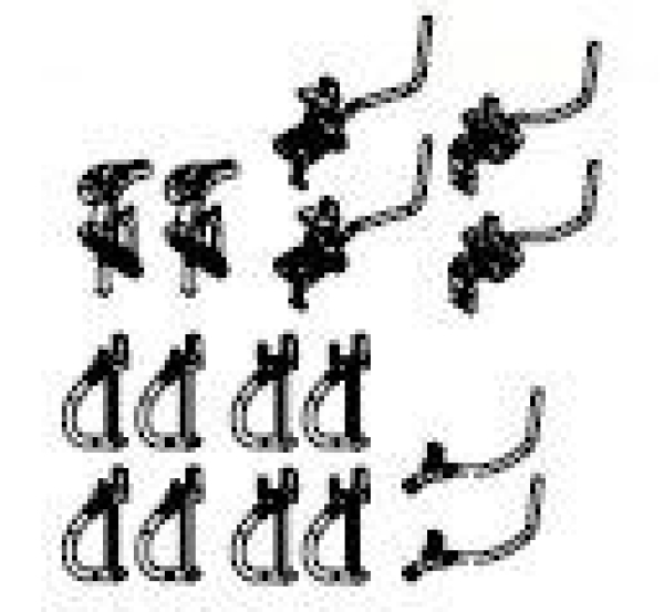 H0 Piko Ersatzteile D DB Elektrolokomotive E410 001, 4A, Ep.III, blau, Bremsleitungen, Kuppelhaken, Steckdose, etc......................