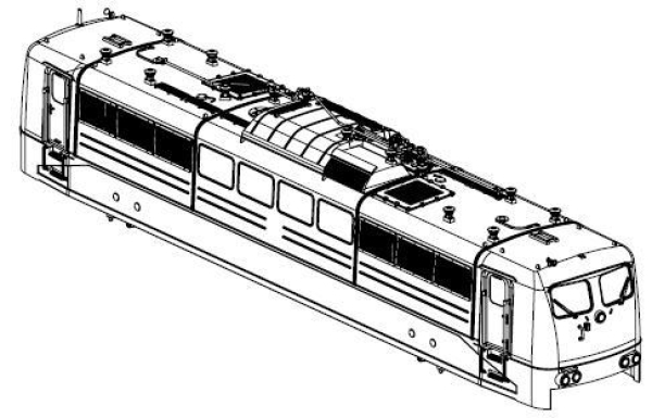 H0 Ersatzteile Elektrolokomotivgehäuse, komplett, ohne Stromabnehmer, etc..........................................................