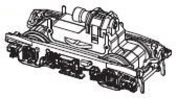 H0 Piko Ersatzteile PRI Elektrolokomotive BR 140, 4A, Ep.VI, blau, Getriebe vorne, komplett, DC, etc............................