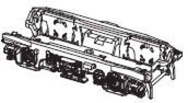 H0 Piko Ersatzteile PRI Elektrolokomotive BR 140, 4A, Ep.VI, blau, Drehgestell mit Kleinteilen, vorne AC, etc...................