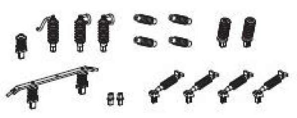 H0 Piko Ersatzteile PRI Elektrolokomotive BR 388, 4A, Ep.VI, Isolatoren, Antenne, etc...................