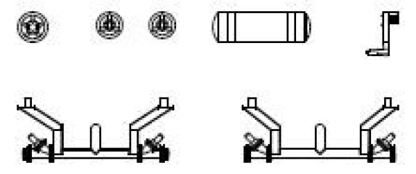 H0 Piko Ersatzteile NL NS Druckkesselwagen mit Bremserbühne 4A, Handräder, Armaturen, Luftkessel, Rangiertritt, etc.............................