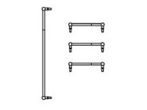 G Piko Ersatzteile D DR Dampflokomotive BR 95, Griffstangen- Handstange Wasserkasten, etc....................................