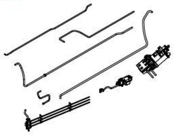 G Piko Ersatzteile D DB Dampflokomotive BR 50, Kesselanbauteile links, etc........................................