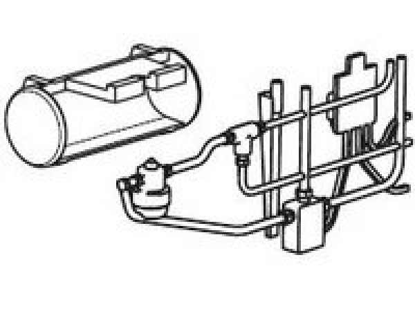 G Piko Ersatzteile D DR Dampflokomotive BR 94, Luftkessel mit Leitung, etc............................