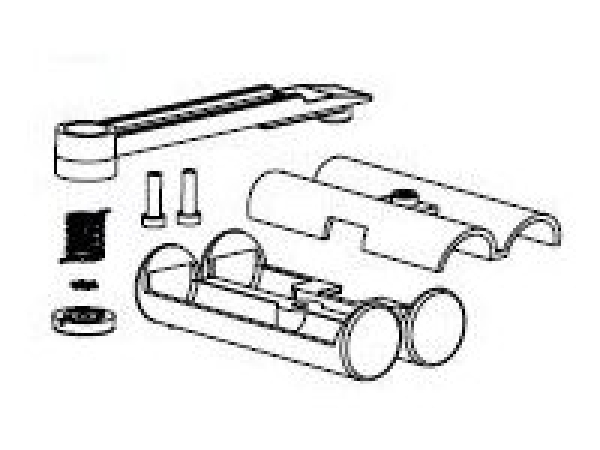 G Piko Ersatzteile D DR Dampflokomotive BR 94, Deichsel hinten mit Hauptdruckbehälter, etc............................