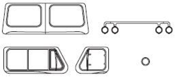 G Piko Ersatzteile D DB Diesellokomotive BR 218, Ep.V, Fenster 1, etc.............