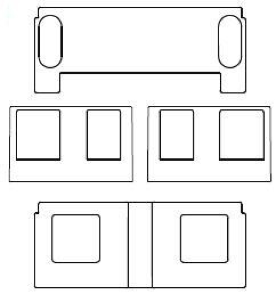 G Piko Ersatzteile D DB Diesellokomotive V 36, Ep.III, schwarz, Fenster, St.4x, etc......................