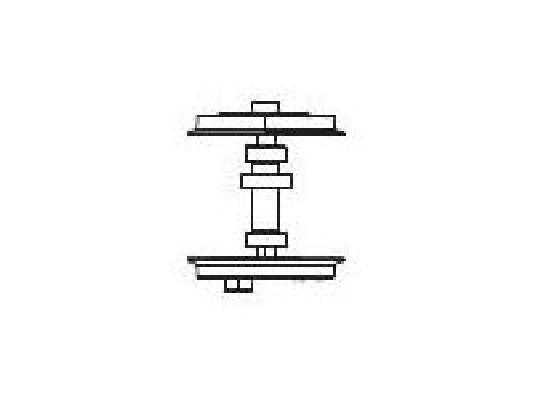 G Piko Ersatzteile US Dampflokomotive " Rio Grande, Nr.40, D & RGW ", Radsatz CR- KL+ Zahnrad, schwarz, etc.........................