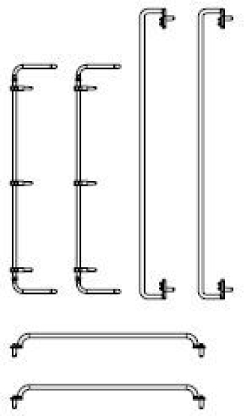 G Piko Ersatzteile US Batterielok Santa Fe Diesellokomotive, 2A, L= 176mm, Handstangen Tür St.6, etc...........