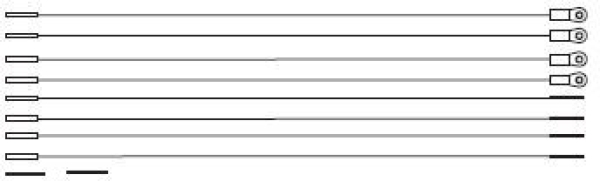 G Piko Ersatzteile US D & RGW Güterzugbegleitwagen, 4A, L=365mm, gelb, Nr.215, Kabel für Innenbeleuchtung, etc...........