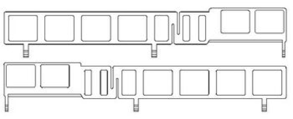 N Piko Ersatzteile Dieseltriebwagen Seitenfenster rechts+ links, Endwagen B, etc............................................................