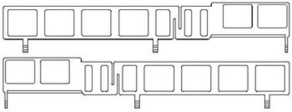 N Piko Ersatzteile Dieseltriebwagen Seitenfenster rechts+ links, MW, etc.......................................................................
