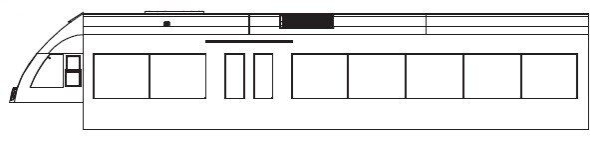 N Piko Ersatzteile Dieseltriebwagen Gehäuse Endwagen B mit Fenster, etc......................................................................