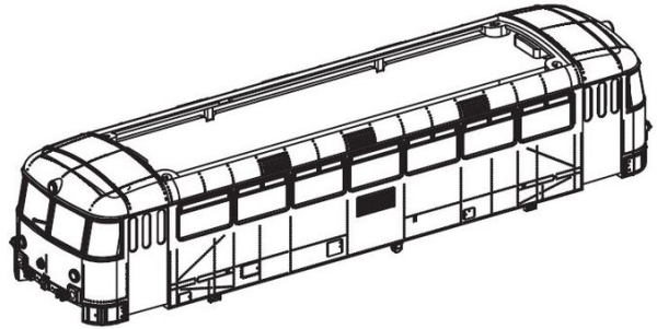 N Piko Ersatzteile Schienenbus VT Gehäuse mit Fenster, etc..................................................................