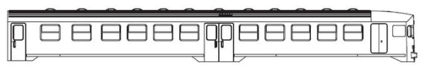 N Piko Ersatzteile Dieseltriebwagen Gehäuse Endwagen ohne Motor mit Fenster, etc..........................................................