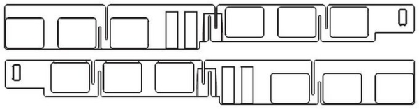 TT Piko Ersatzteile D DB Elektrotriebwagen BR 442 Talent 2, 4A, Ep.VI, Fensterband rechts+ links, Endwagen mit Pantograph, etc.................