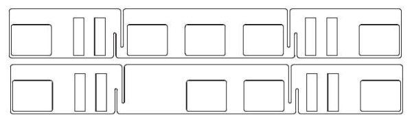 TT Ersatzteile Elektrotriebwagen Fensterband rechts+ links, MW, etc...............................................................