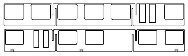 TT Ersatzteile Elektrotriebwagen Fensterband rechts+ links, MW, etc................................................................
