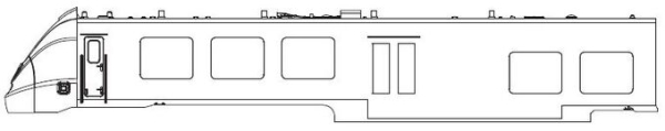 TT Piko Ersatzteile D DB Elektrotriebwagen BR 442 Gehäuse Endwagen ohne Pantographen, mit Fenster+ Scheinwerfer, etc........................................