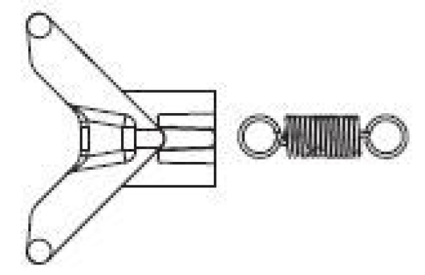 TT Ersatzteile Diesellokomotive Kupplungsschacht mit  Feder, etc...........................................................