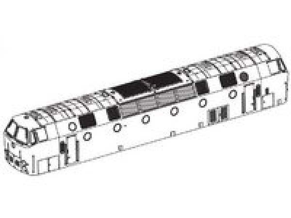 TT Piko Ersatzteile D DB Diesellokomotive BR 229 Gehäuse dekoriert mit Fenster, etc.............................................................................