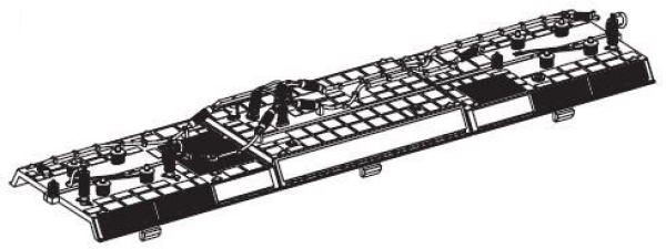 TT Piko Ersatzteile D DB Elektrolokomotive, BR 187, 4A, Ep.VI, rot Dach vollständig, etc......................