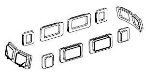 TT Piko Ersatzteile D DB Elektrolokomotive BR 150 120- 4, 6A, Ep.V, blau- beige Fenster, etc...........................